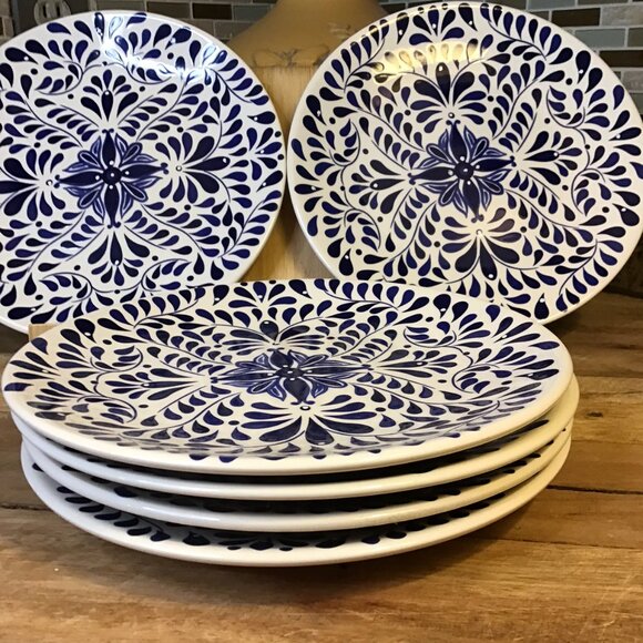 6 RARE Tabletops Gallery Carmine stoneware Salad, Sandwich or Dessert plate 8.5" - Picture 4 of 4